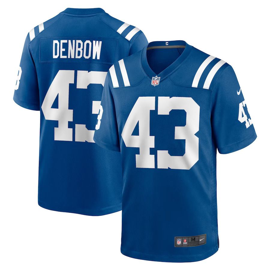 Men Indianapolis Colts 43 Trevor Denbow Nike Royal Game Player NFL Jersey